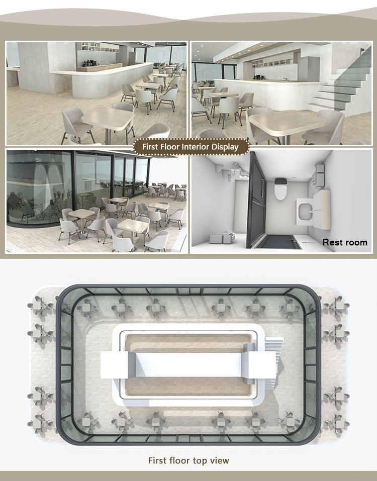 High Capacity Aluminum Floating Restaurant Boat Two Level pontoon Boat luxury