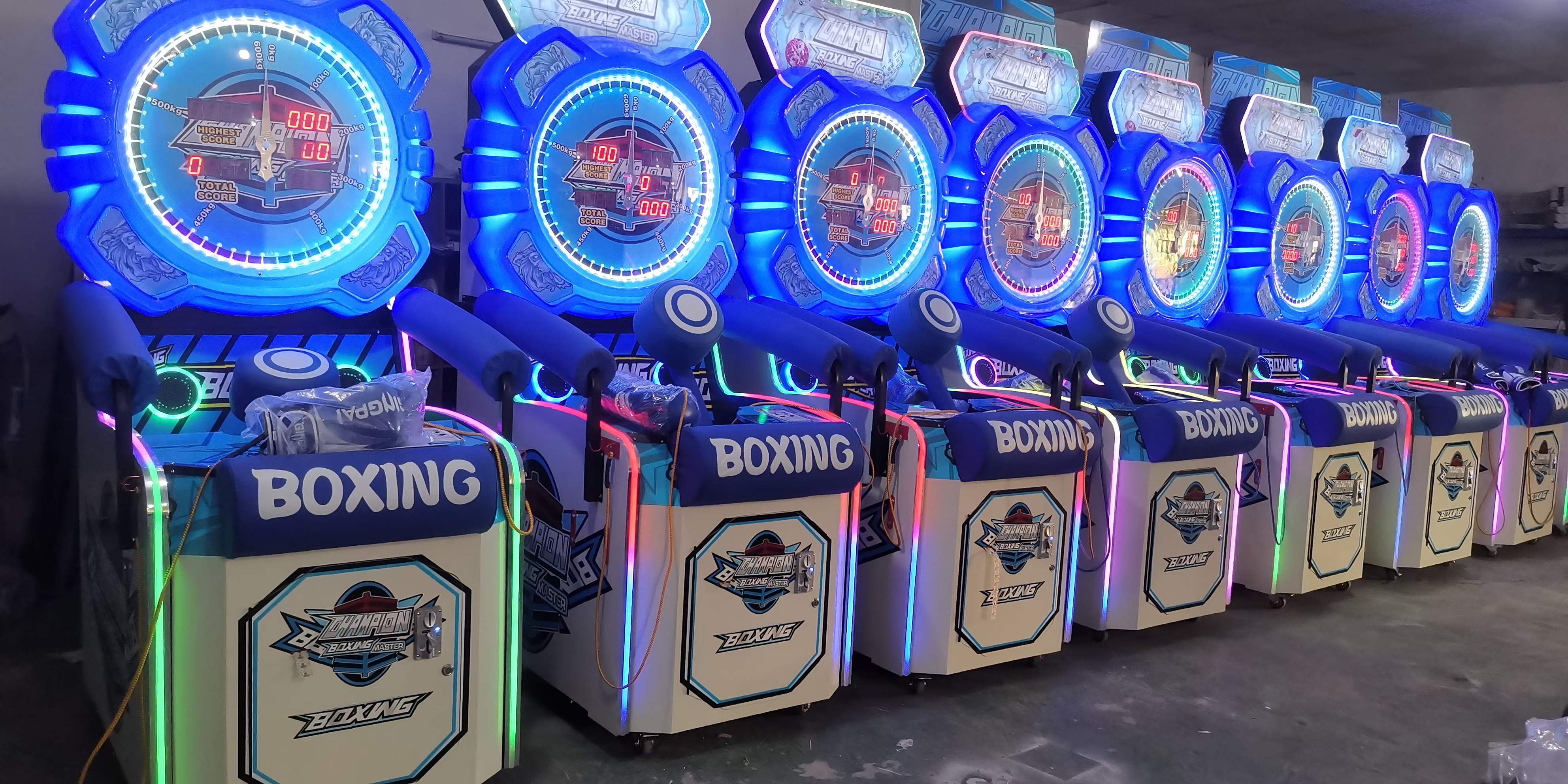 Amusement Park Power Boxing Punch Machine Arcade 110V
