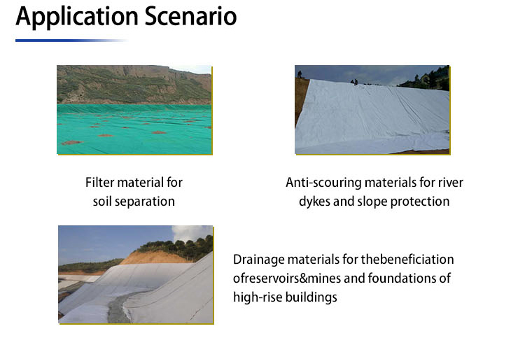 Geotextile Filtering Drainage Isolation High Strength Non-Woven Geotextile in Sell