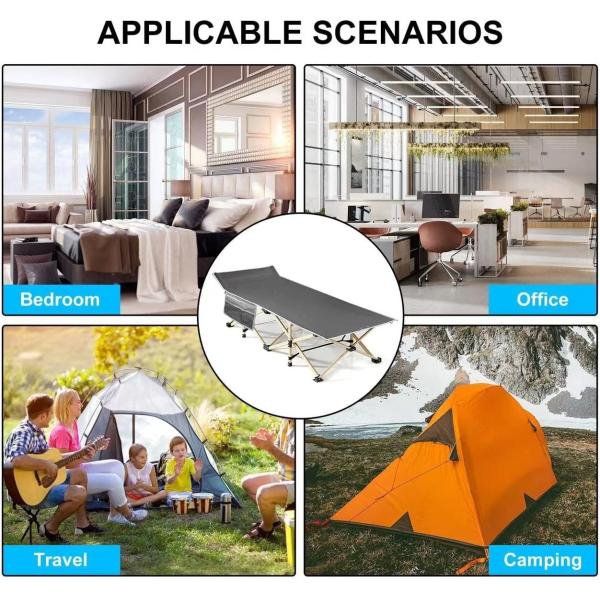 Camping Cot, 450LBS(Max Load), Portable Folding Outdoor Bed with Carry Bag Adults Kids, Heavy Duty Cot Traveling