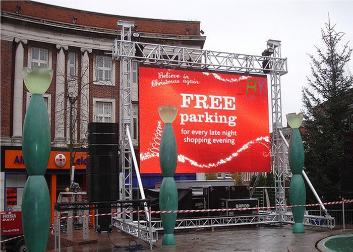 Pixel Pitch 5mm IP65 Large outdoor advertising display screens For Buiding Decoration