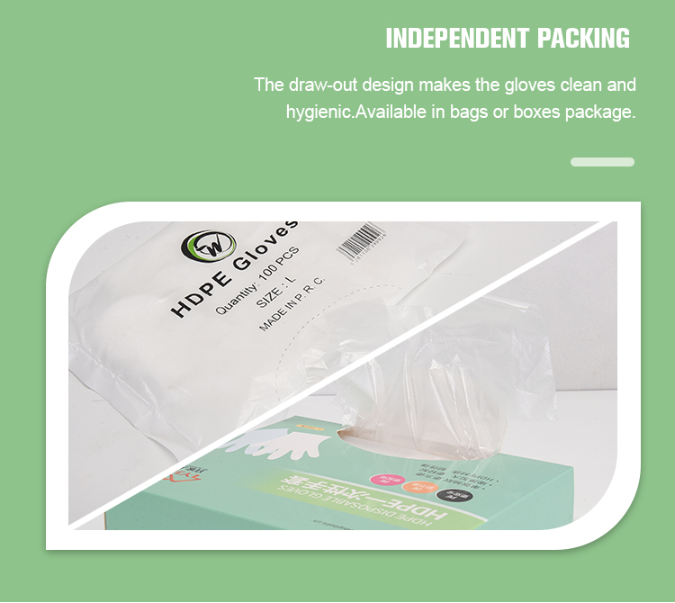 Thick HDPE Clear Plastic Polythene Disposable Food Service Gloves Kitchen Waterproof Household