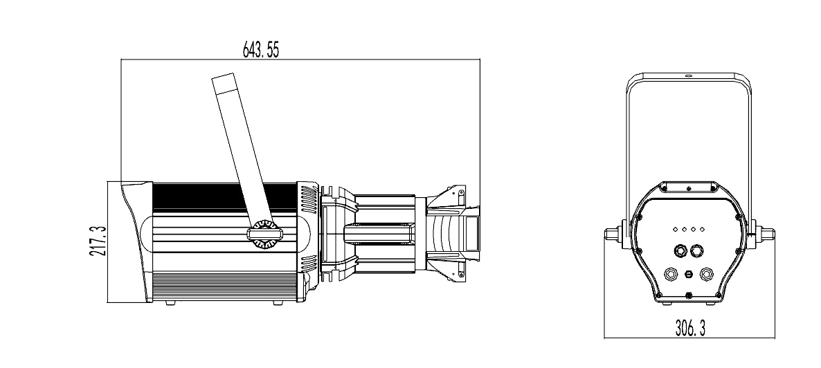 300W 3200k 5600k leko light ellipsoidal light