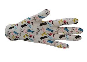 China Flower Printed Cotton Cosmetic Gloves Protecting Fingertip From Drying wholesale