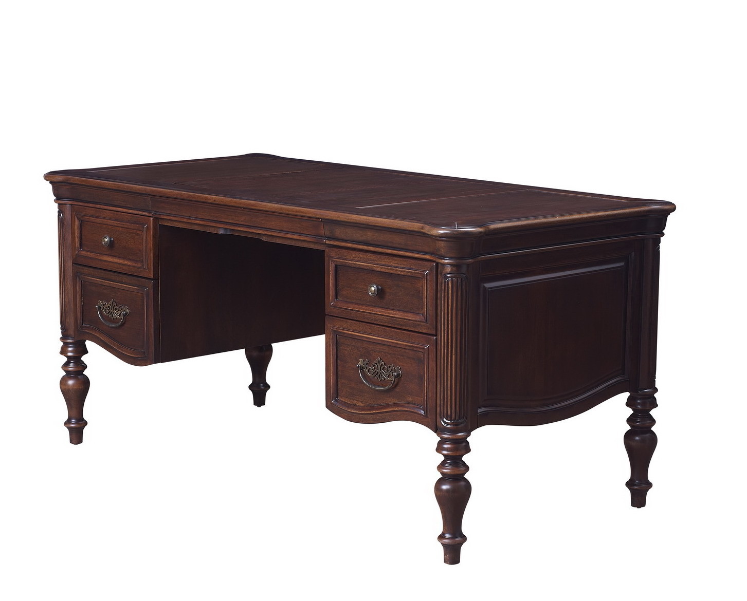 Home Office Study room furniture Wooden Reading Writing desk Computer table with Storage cabinet and Bookshelf cabinet