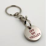 3D Metal Keychain Gift Key Chain Ring Accessories trolley coin market