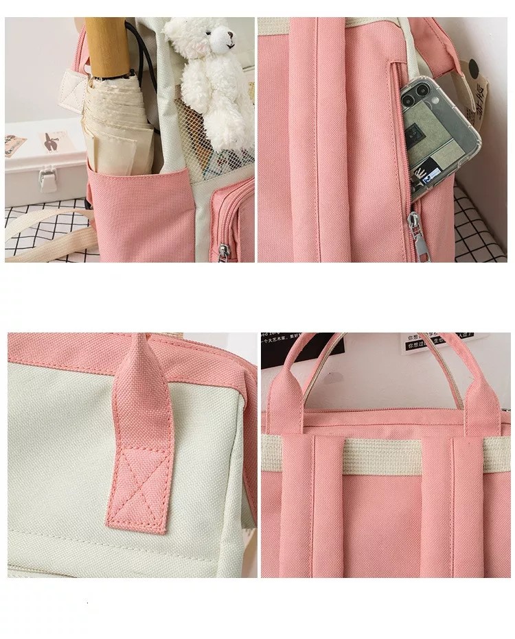 School 24cm Backpack Bag Set Girls Cute Backpack Set Cartoon Kids Teens
