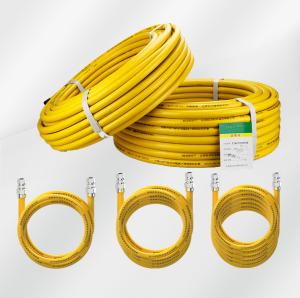 China KONCH GAS Domestic Gas Pipe , DN13 1500mm Yellow Natural Gas Hose wholesale