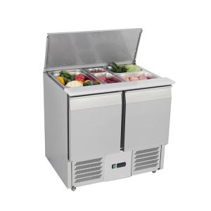 China Fan Cooling AISI 304 Salad Display Chiller 110V 60HZ Salad Counter Fridge wholesale