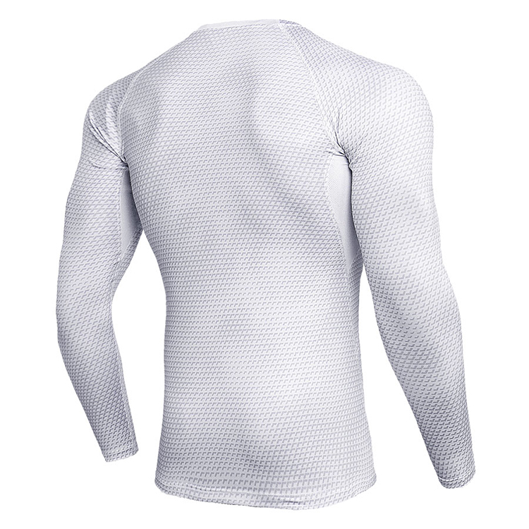 Plus Size Custom Rash Guard Long Sleeve Anti Bacterial Breathable Cloth Material