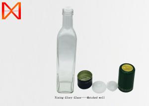 China 750ml 1000ml Olive Oil Glass Bottles , No Drip Olive Oil Dispenser Aluminum Cap wholesale
