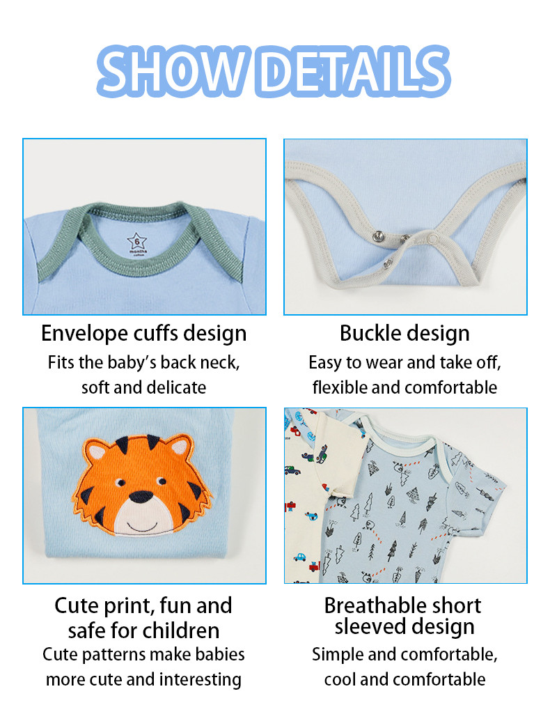 New 2023 kids clothing wholesale Short Sleeve Boy And Girls Newborn Baby Romper Clothes Bodysuits Toddler Clothing