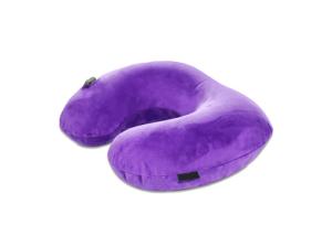 China outdoor product U Shape Inflatable Car Pillow Airplane Neck Pillow blue pillow wholesale