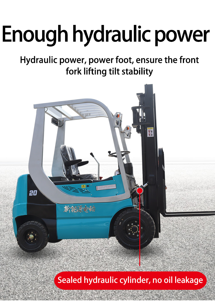 Customized Lifting Height 1 Ton 2 Ton 3 Ton Electric Forklift Safety For Warehouse Handling