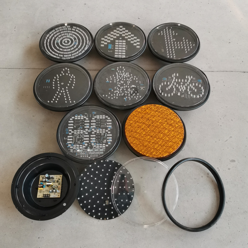 Detachable Cover Waterproof Joint 300MM LED Module Road Road Traffic Light
