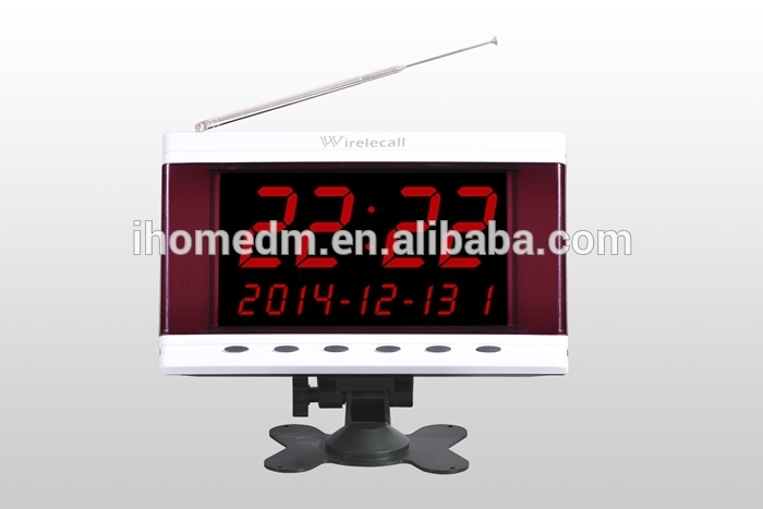 Restaurant wireless calling system table call buzzer button and display screen