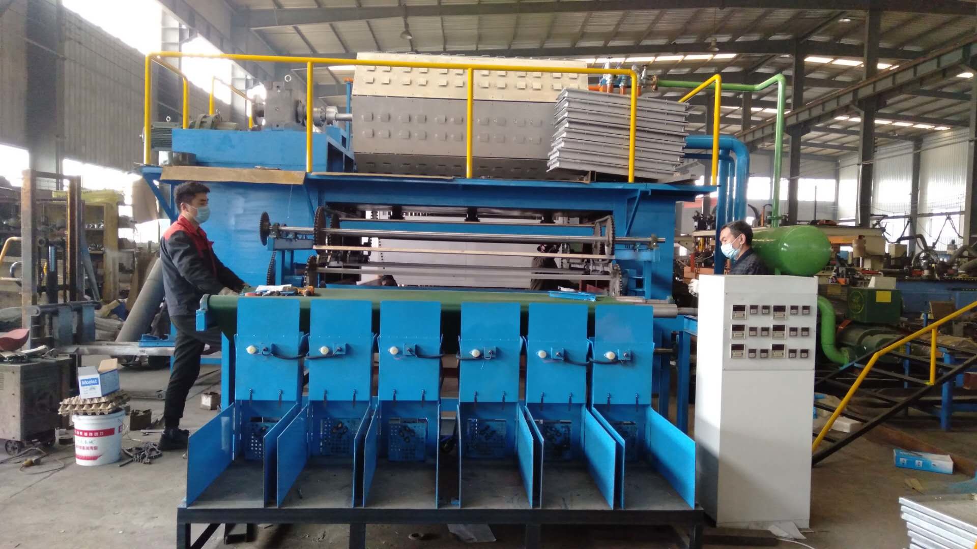 3000pcs/hr paper egg carton making machine paper tray equipment with drying line
