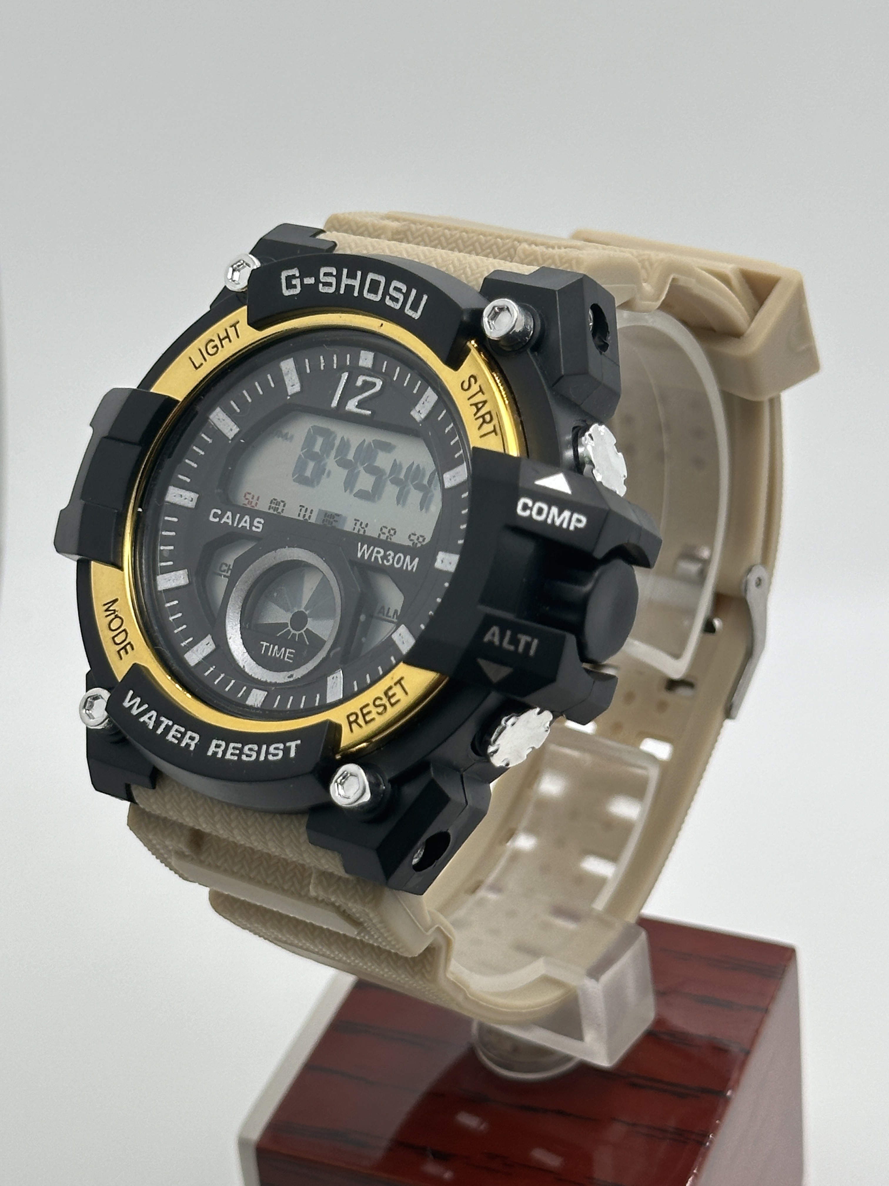 Men's Fashion Digital Sport Watch With Silicone Strap 20mm Width Backlight Alarm