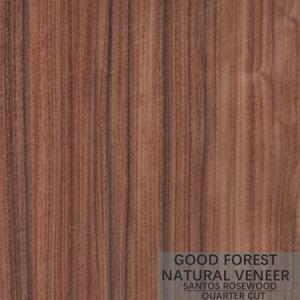 China Hotel Rosewood Natural Wood Veneer Of Crown Cut Quarter Straight wholesale