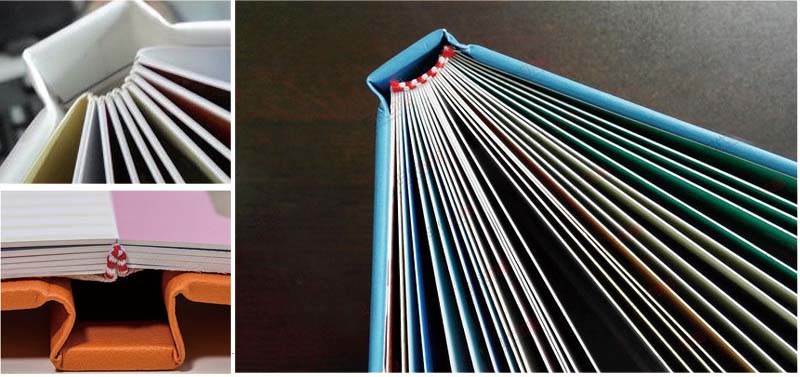 Smooth Corner Thread Stitched Plain Cover Notebooks With Spiral / Y - O Binding