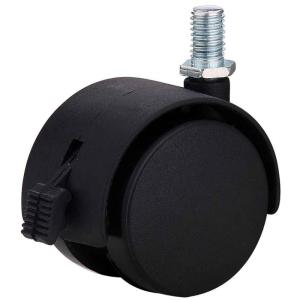 China 50mm threaded stem double wheel furniture castors wholesale