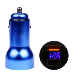 China Two-in-one metal material car charger quick charge 3.0+5v 2.4a wholesale