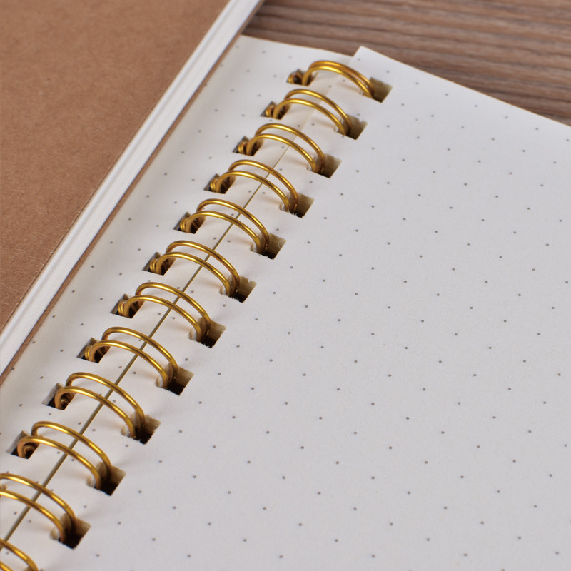 10.5cm Brown Paper Cover Notebook , custom printed spiral bound notebooks