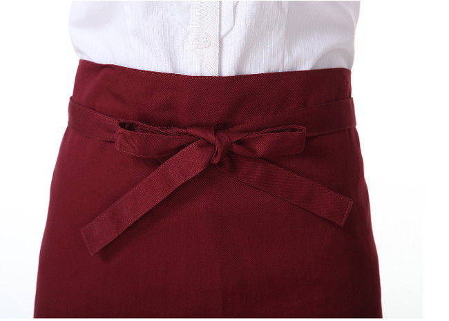 Waterproof Anti - Stain Short Red Apron Cotton And Polyester Fabrics Fashion Wild