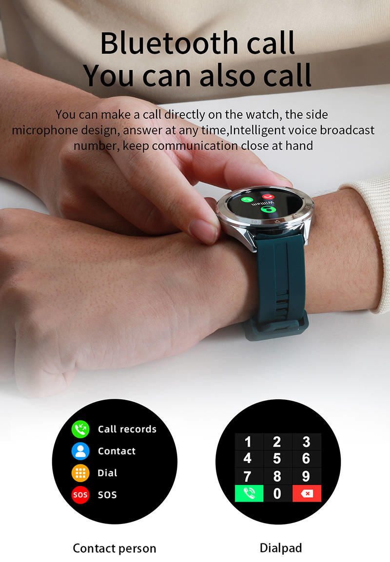 1.54 Inch Full Touch Fitness Smartwatch Full Touch Fitness Tracker 200mAhWith Weather Push