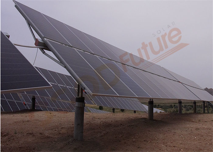 Axial Single Axis Solar Tracking System Mono Row East West Tracking Model