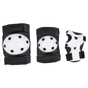 China 210D Nylon Fabric PP Cap Kids Roller Skate Pads Black wholesale