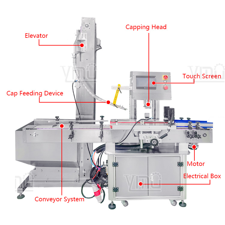 CM140 Gel Polish Bottle Screw Capper Dropper Vial Trigger Spray Twist Off Capping Machine