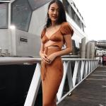 Short Sleeve Strappy Womens Party Maxi Dresses High Waist