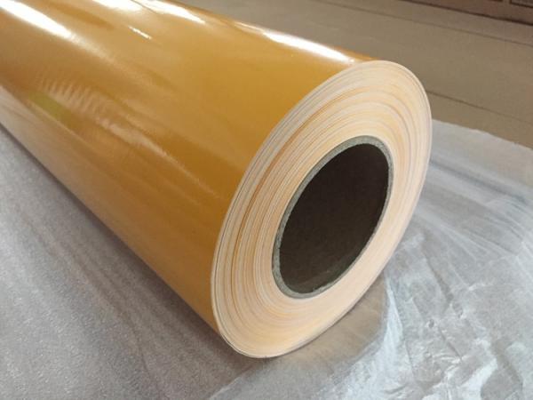 Strong Tensile Yellow Self Adhesive Vinyl Film With Removable Glue Weather