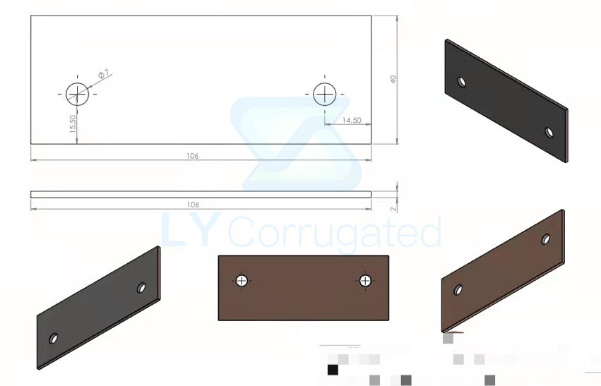 75*25*14/2 Corrugated Carton Box Printing Machinery Parts Locating Copper