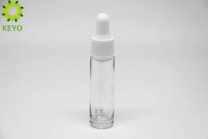 China Thick Bottom Clear Glass Foundation Pump Bottle 10ml Corrosion Resistant wholesale
