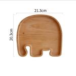 Beech Oak Walnut Breakfast Wooden Serving Plates Cute Shaped For Children