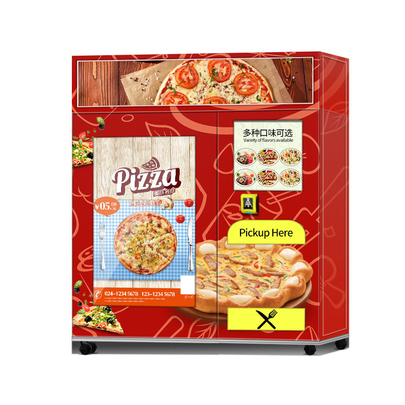 Haloo Smart Pizza Vending Machine 3000W For Hamburger Cake OEM