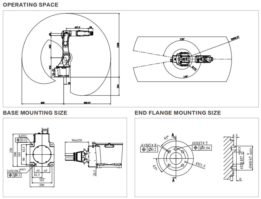 Desktop Robot In Handling Operations Machine Tending Sorting Assembling Grinding Polishing For 3C Metal Parts ER10-900