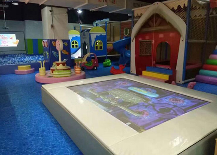 Dynamic Trampoline Interactive Projector Games with Camera Computer Integrated Host