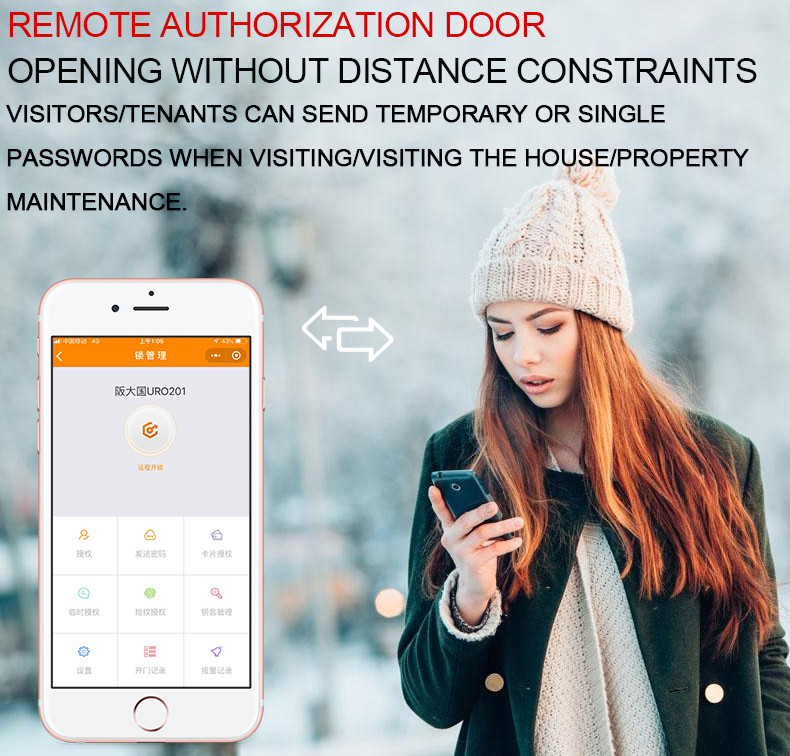 CNC Aluminium Digital Front Door Lock , Card Door Lock Card Access System Anti Theft