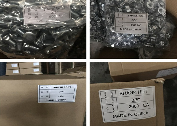 SS304 Shank Bolt Nut Carbon Steel M6 Flange Nut HDG Customized