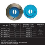Aluminium Base 180mm Diamond Cup Grinding Wheel For Stone