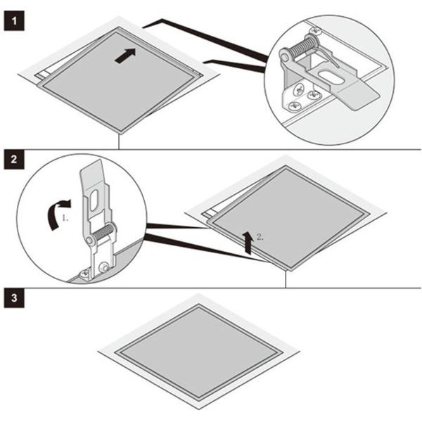 36W LED Flat Panel Light 100Lm/W Office Square LED Ceiling Panel Light