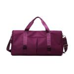 H22cm Duffel Gym Workout Bag Black And Pink Gym Bag Waterproof Nylon Adjustable