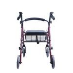 Four Wheel Medical Rehabilitation Equipment Aluminum Folding Rollator Walker