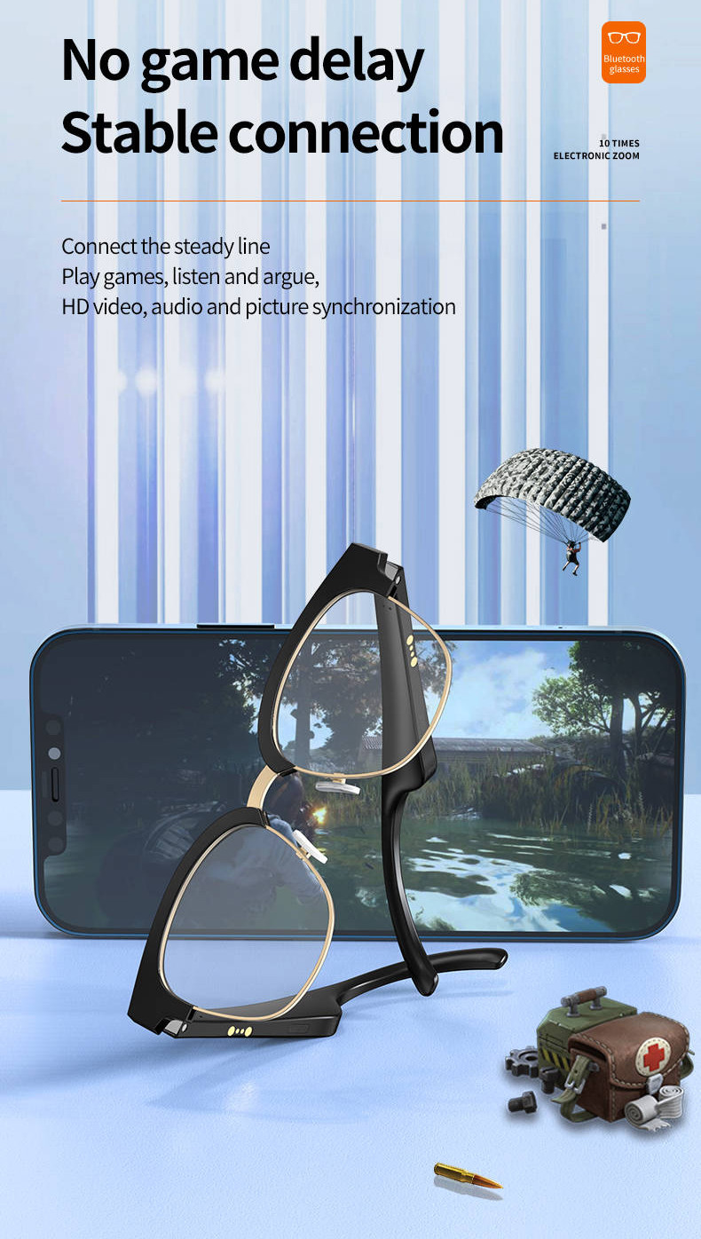 Smart Glasses Bluetooth Speaker Sunglasses Long Endurance With UV Protect