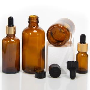 China Small 4oz Amber Glass Dropper Bottles With Measured Pipette wholesale