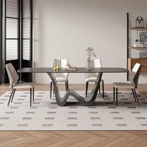 China Sintered Stone Table Top Stainless Steel Dining Table With Chairs wholesale