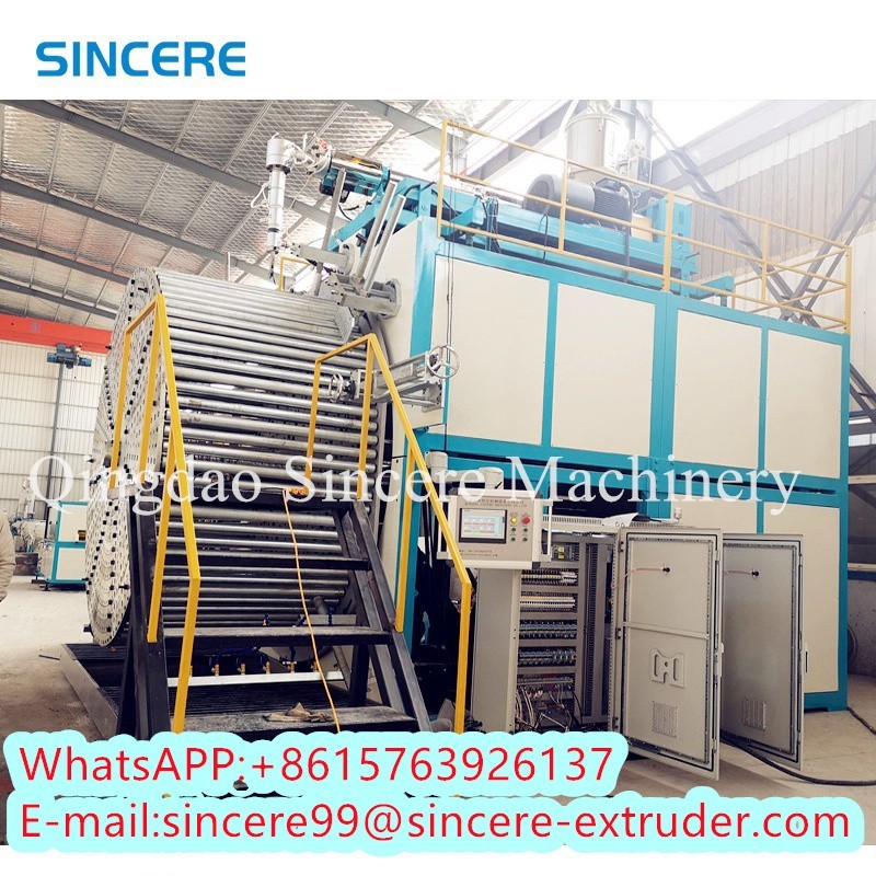 PE HDPE PP Winding Spiral Pipe Extrusion Line Hollow Wall 200kW-500kW